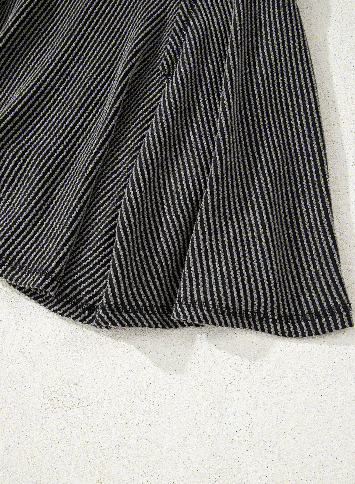 Sky Blue Corded Lantern Sleeve Top High Waist Ruffled Mini Skirt Set