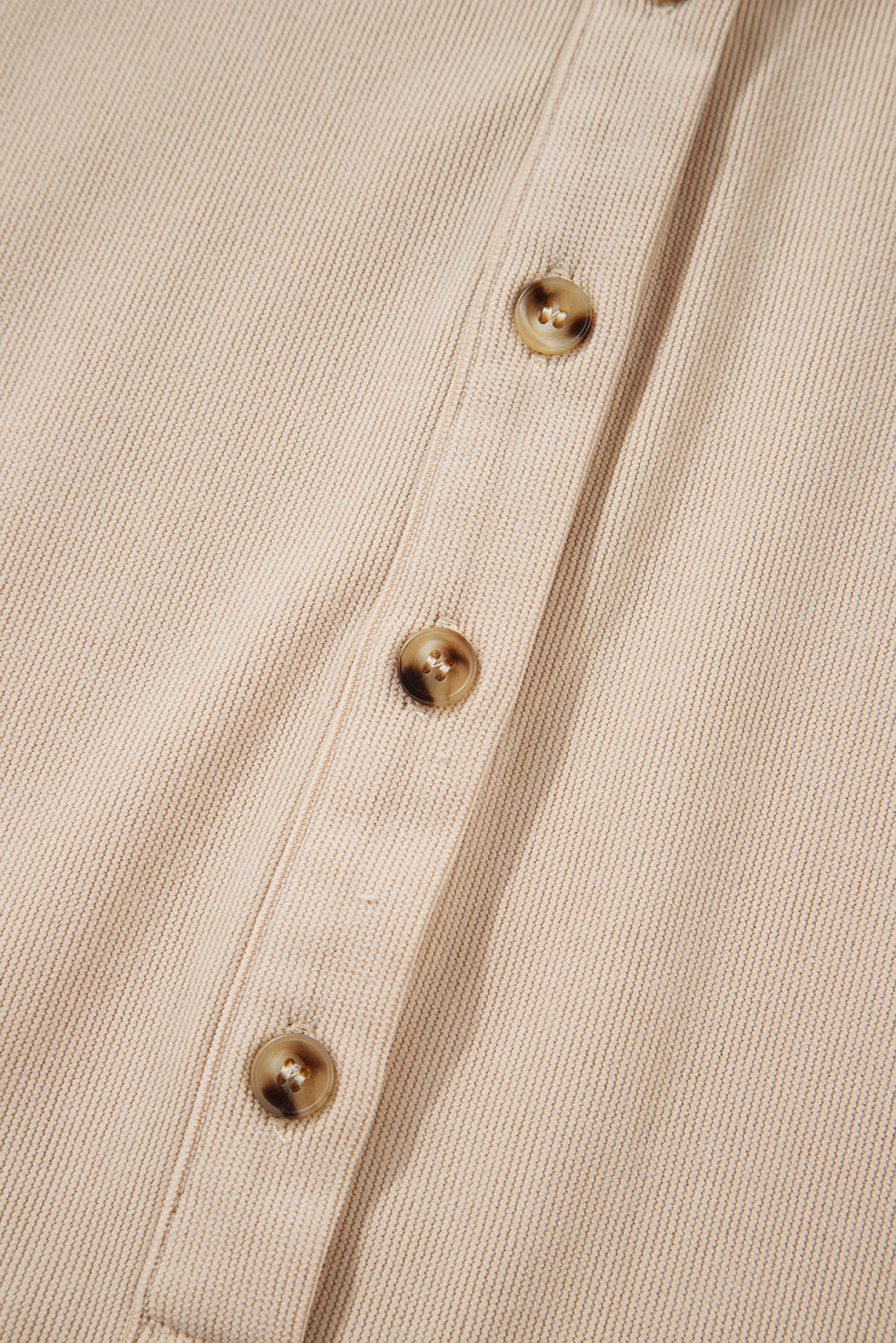 Oatmeal Corduroy Button Detail Dress