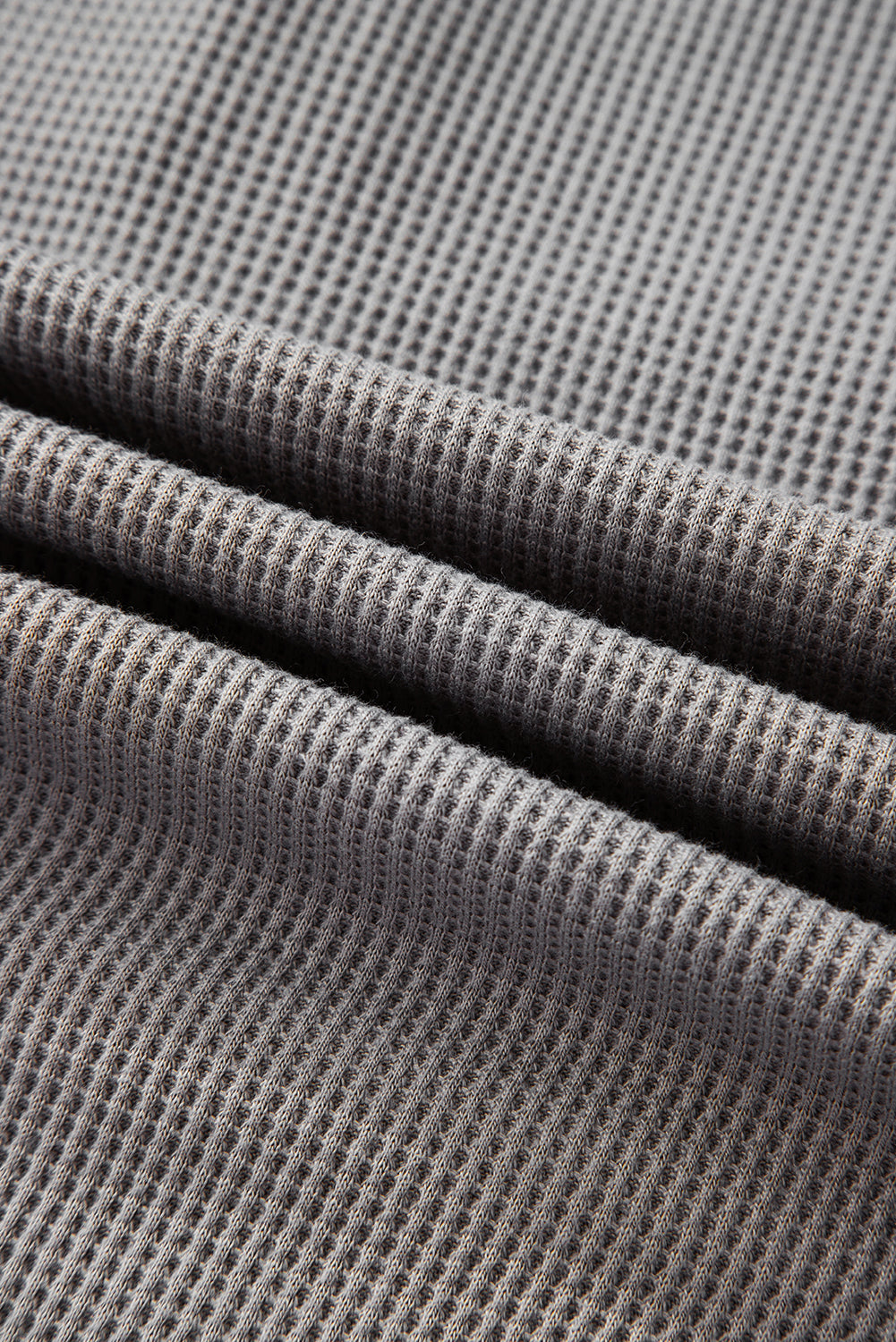 Cinnamon Waffle Printed Patchwork Drawstring Hooded Long Sleeve Top