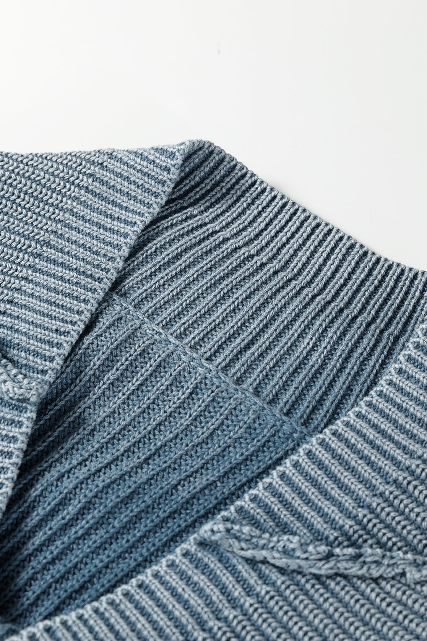 Chestnut Mineral Wash Patchwork Knit Cardigan