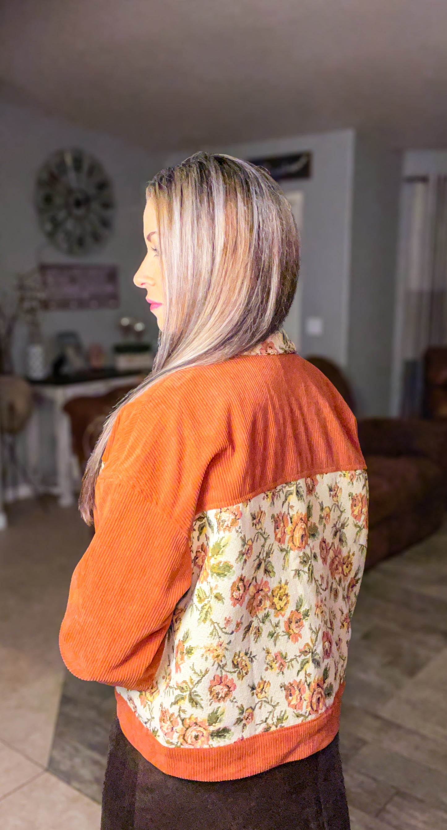 Brenlee Corduroy Floral Jacket