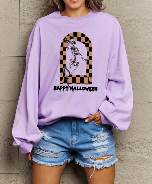 Simply Love Full Size HAPPY HALLOWEEN Graphic Sweatshirt