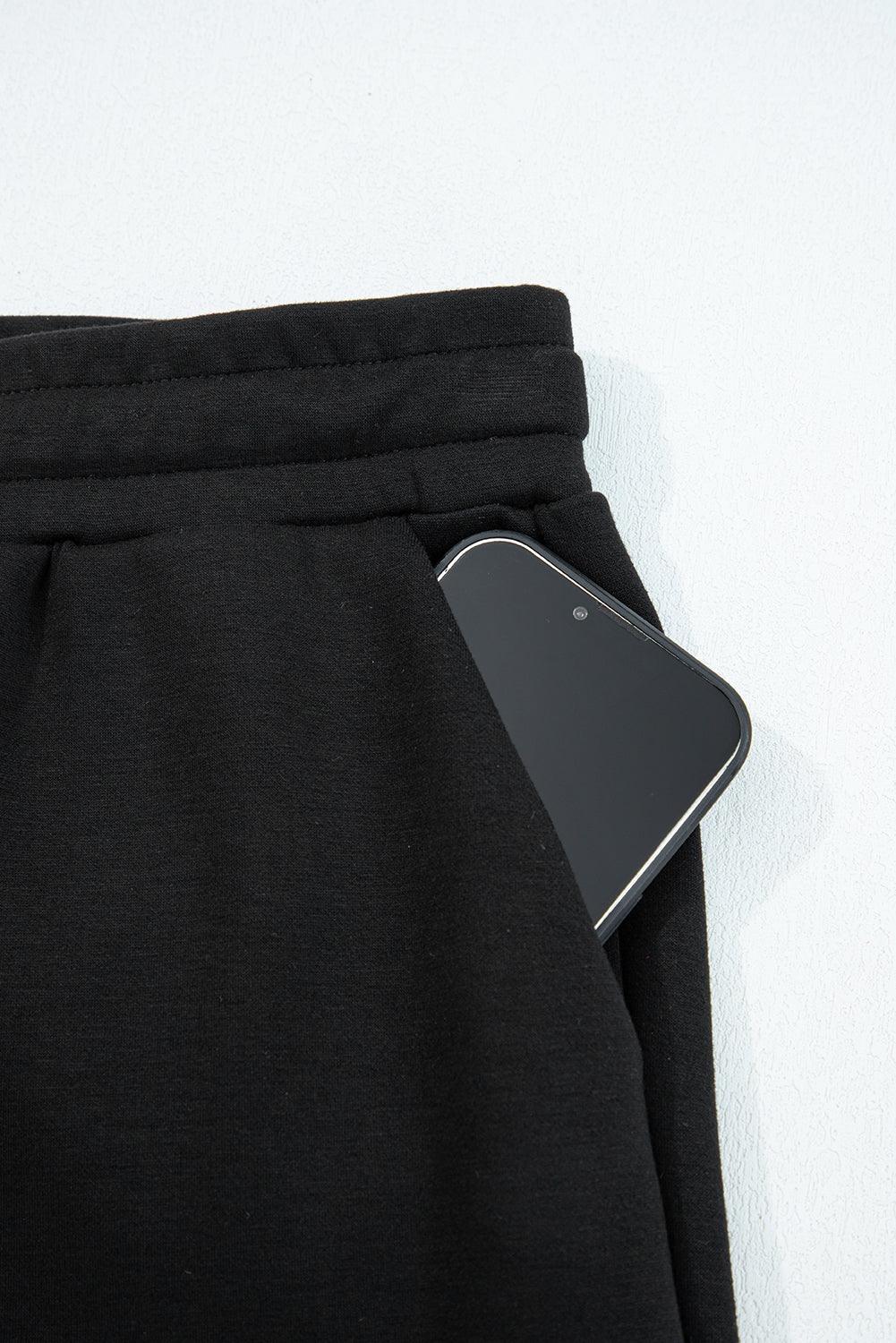 Goat Zip Collar Long Sleeve Top Drawstring Pants Set