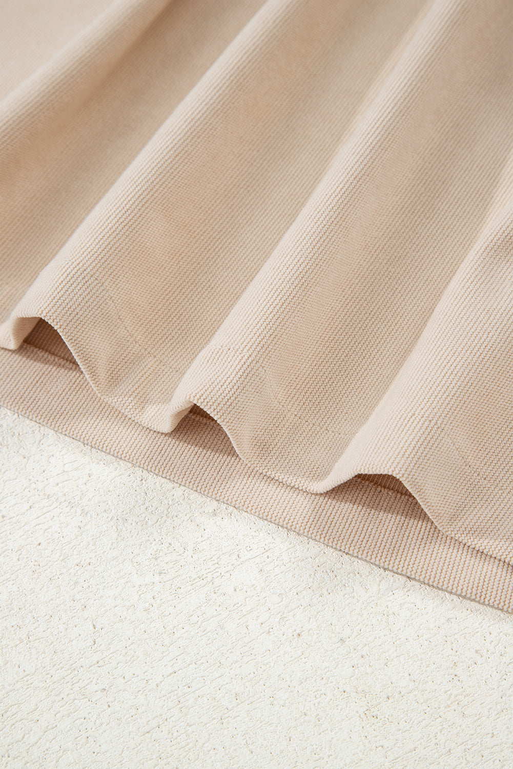 Oatmeal Corduroy Button Detail Dress