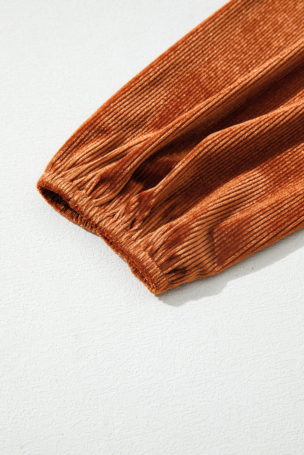 Clay Velvet Ribbed Top