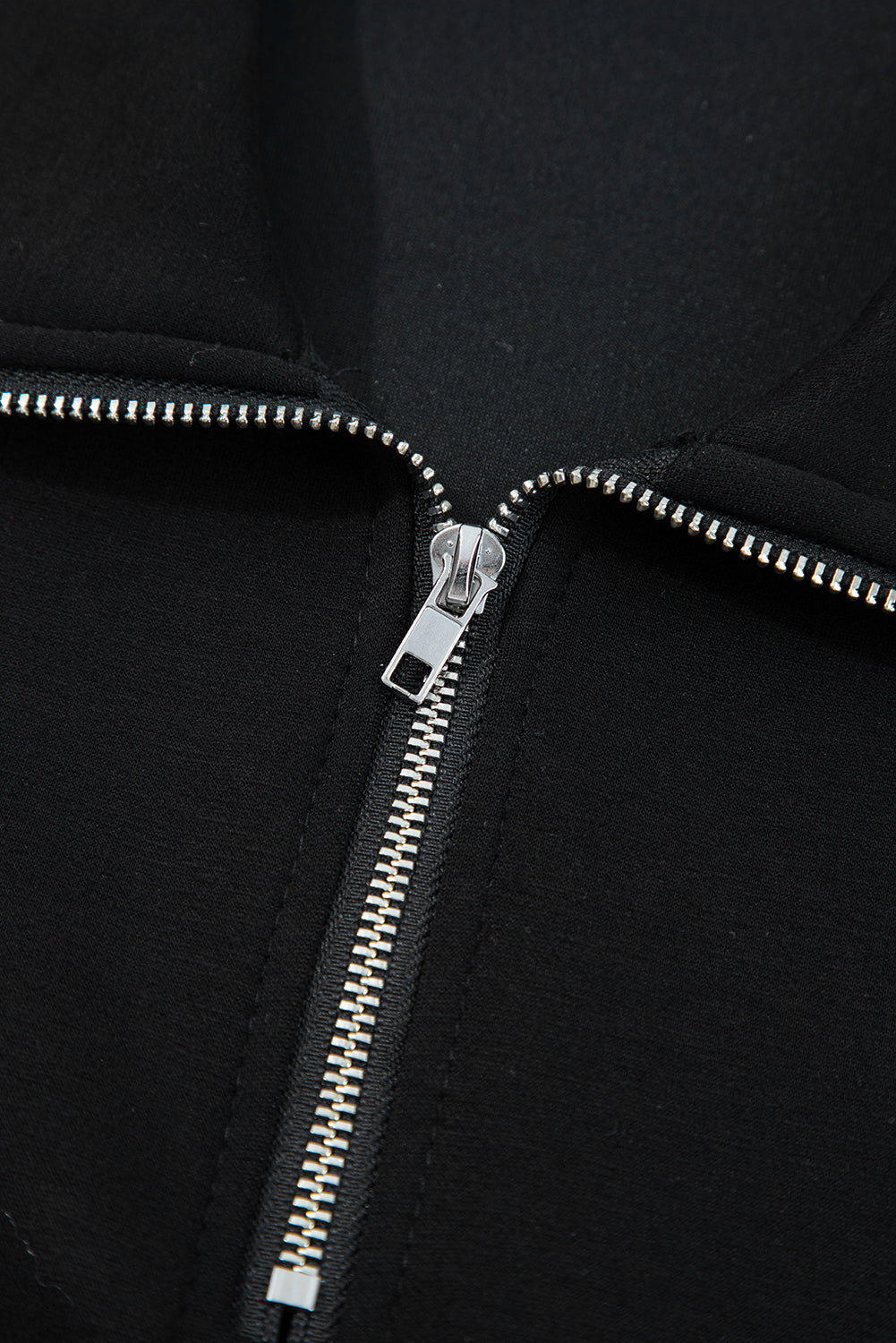 Goat Zip Collar Long Sleeve Top Drawstring Pants Set